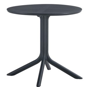 Mesa JÁVEA 97, polipropileno negro, 80 cms de diámetro