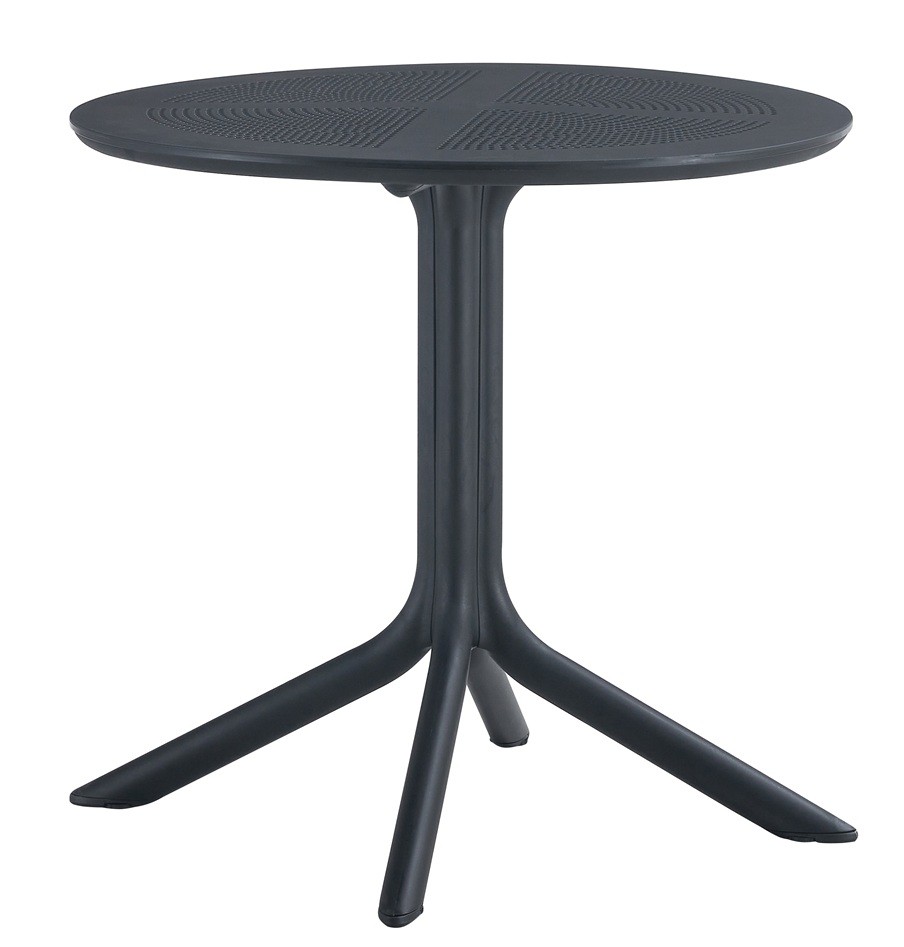 Mesa JÁVEA 97, polipropileno negro, 80 cms de diámetro