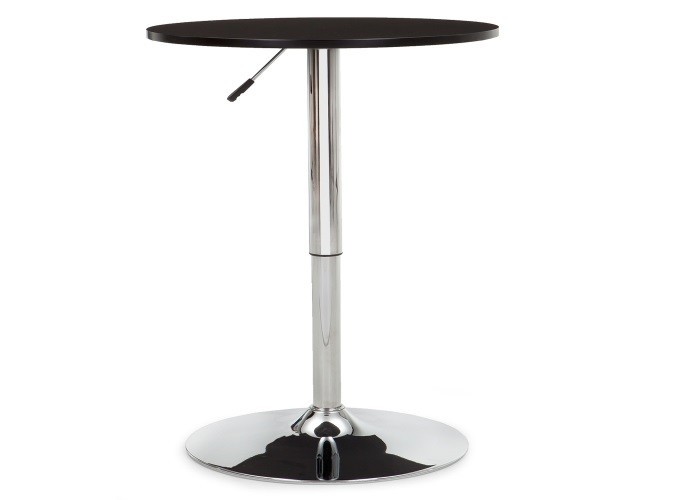 Mesa MABEL, graduable, tapa soft negra, 70 cms de diámetro