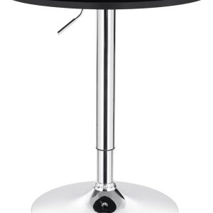 Mesa MABEL, graduable, tapa soft negra, 70 cms de diámetro