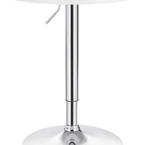 Mesa MABEL, graduable, tapa soft blanca, 70 cms de diámetro