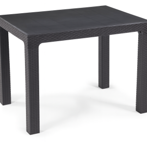Mesa MIJAS, polipropileno antracita, 100 x 70 cms