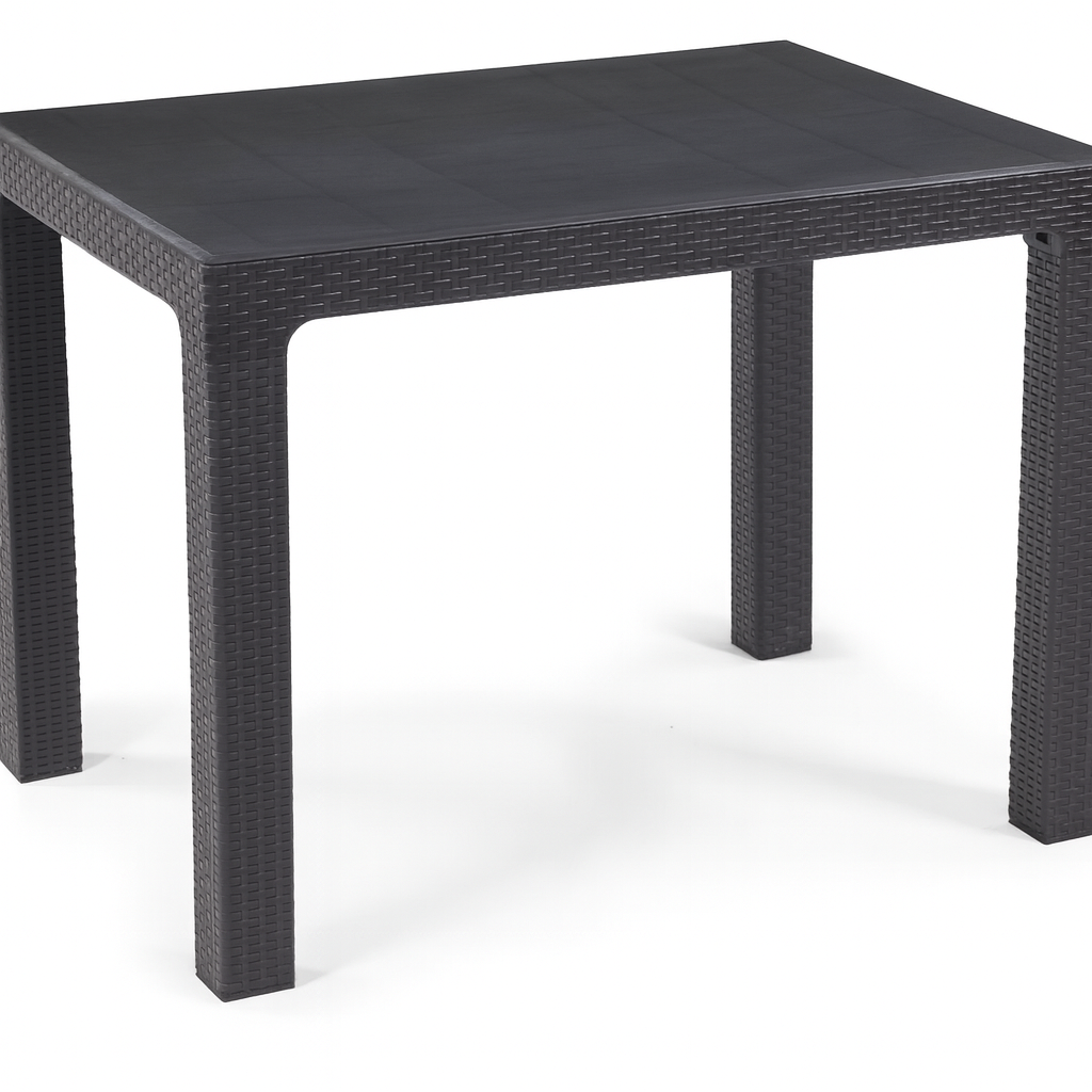 Mesa MIJAS, polipropileno antracita, 100 x 70 cms