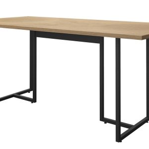 Mesa PRIME 25, metal negro, tapa MDP color avellana, 180 x 90 cms