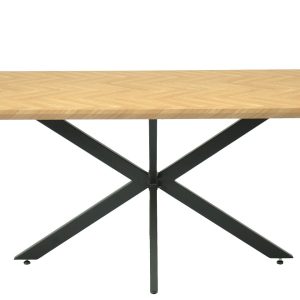 Mesa SORRENTO 180, metal, negro, tapa decor,180 x 90 cms
