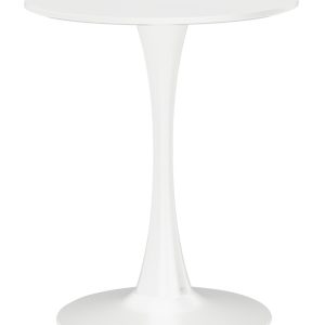 Mesa TUL (SI), base de metal, tapa lacada blanca, 60 cms de diámetro