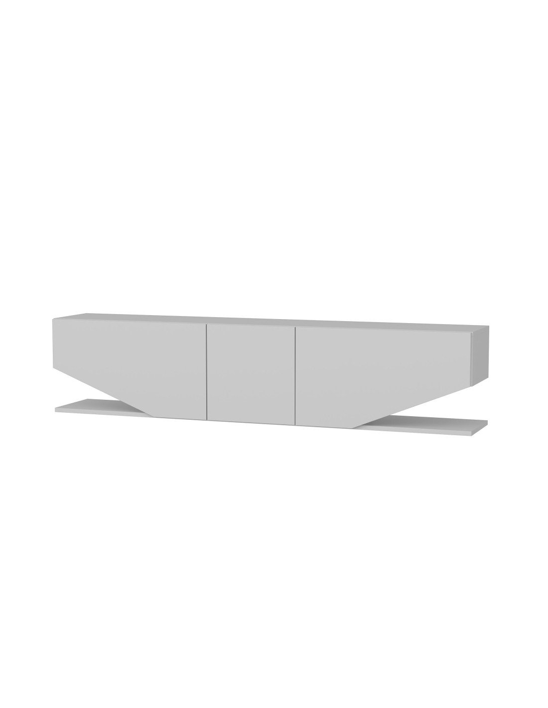 Mueble de TV VIOLET, bilaminado blanco brillo, 180 cms.