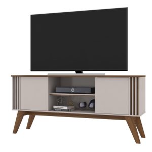 Mueble TV VITTA, blanco roto y matte, 150 cms.