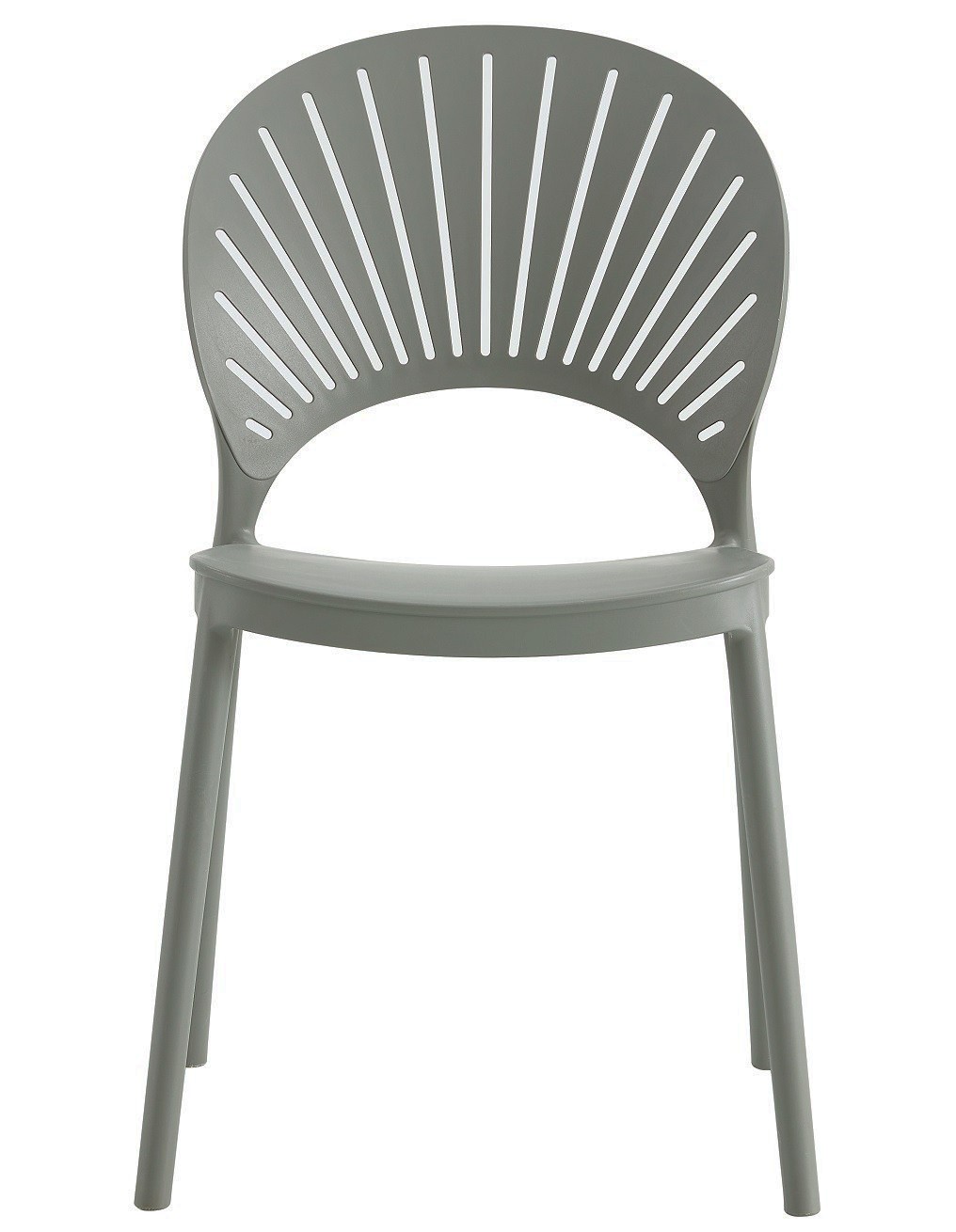 Silla ABANICO, apilable, polipropileno gris