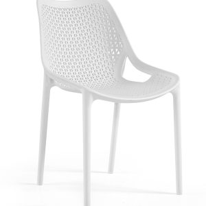 Silla BILL, apilable, polipropileno blanco