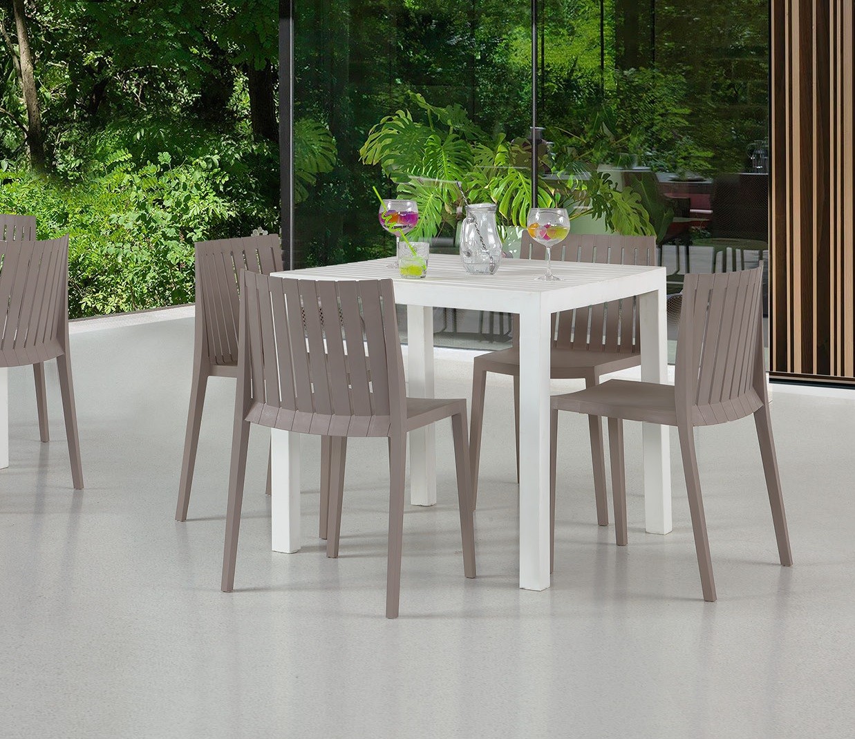 Silla CHOPIN, apilable, polipropileno blanco
