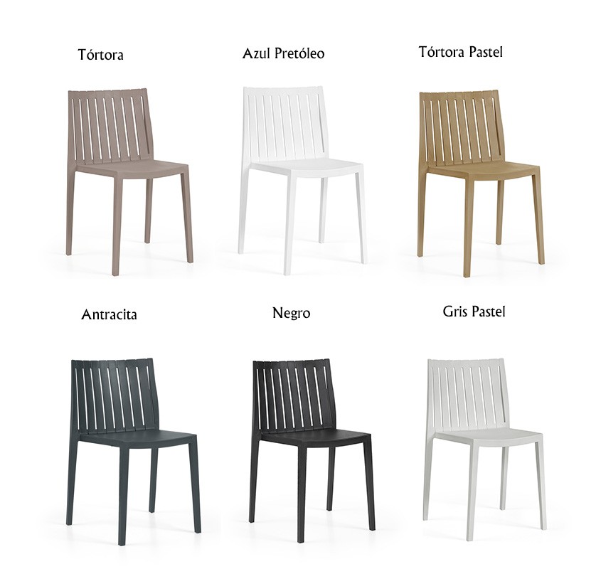 Silla CHOPIN, apilable, polipropileno blanco