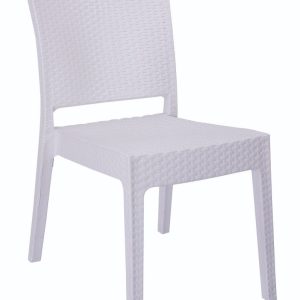 Silla LIDO, apilable, polipropileno blanco