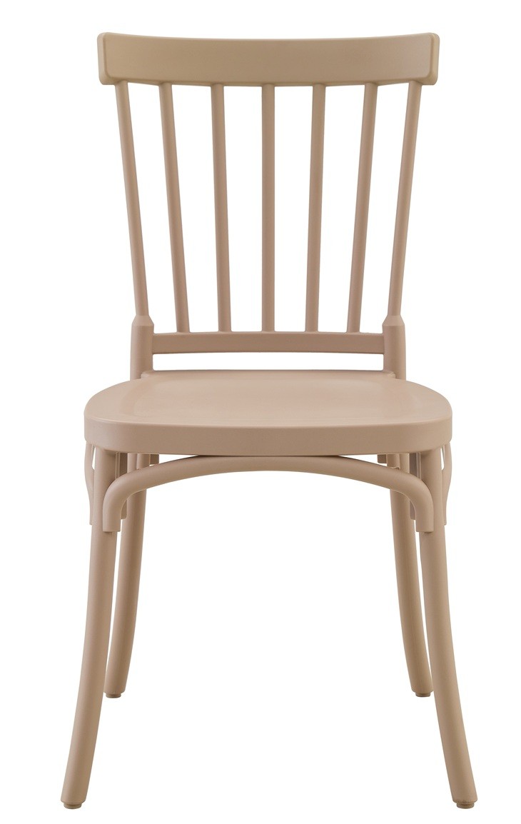 Silla MILOS 43, apilable, tratamiento anti UV, polipropileno tórtora