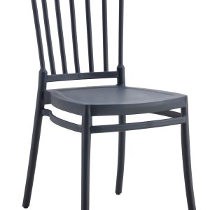 Silla MILOS NEW, apilable, tratamiento anti UV, polipropileno antracita