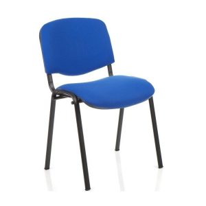 Silla NIZA NEW AM, chasis epoxi negro, tejido A20, color azul.