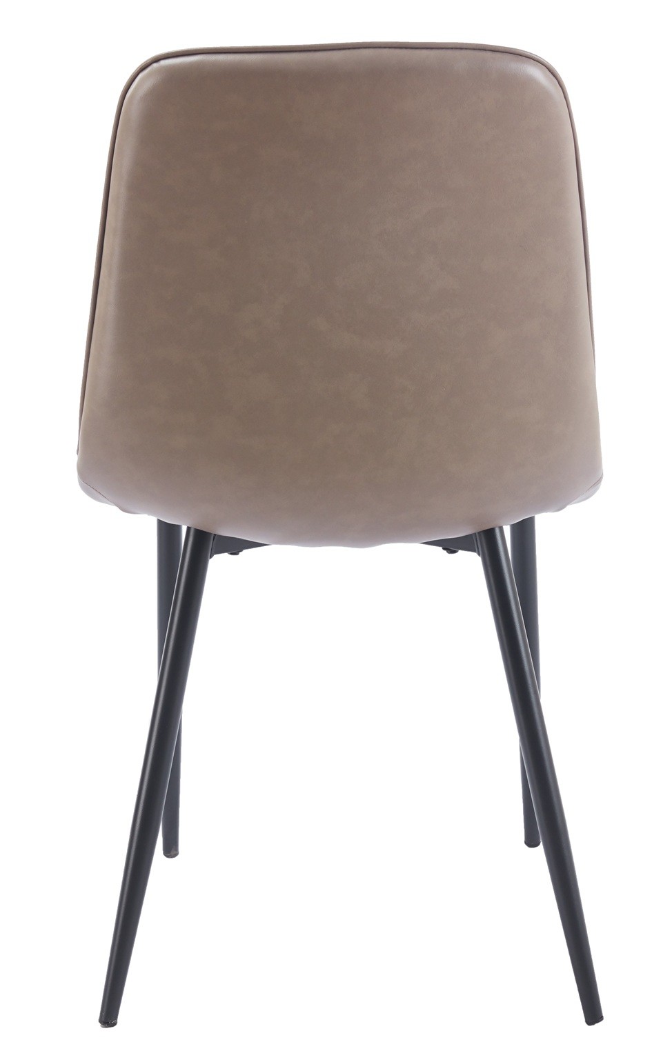 Silla PEÑAFIEL, metal, similpiel vintage gris
