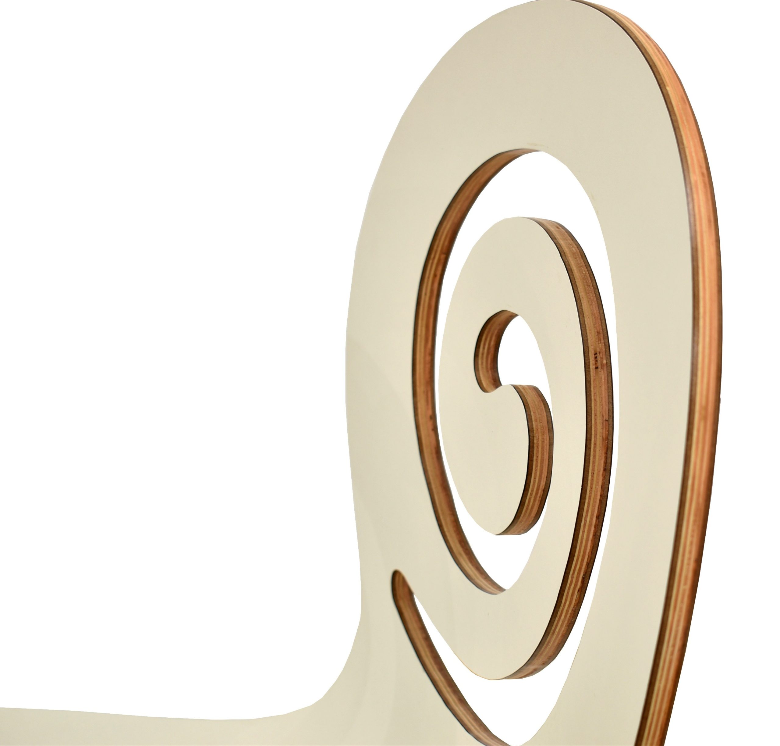Silla PINSAPO, apilable, acero inoxidable, laminado blanco roto