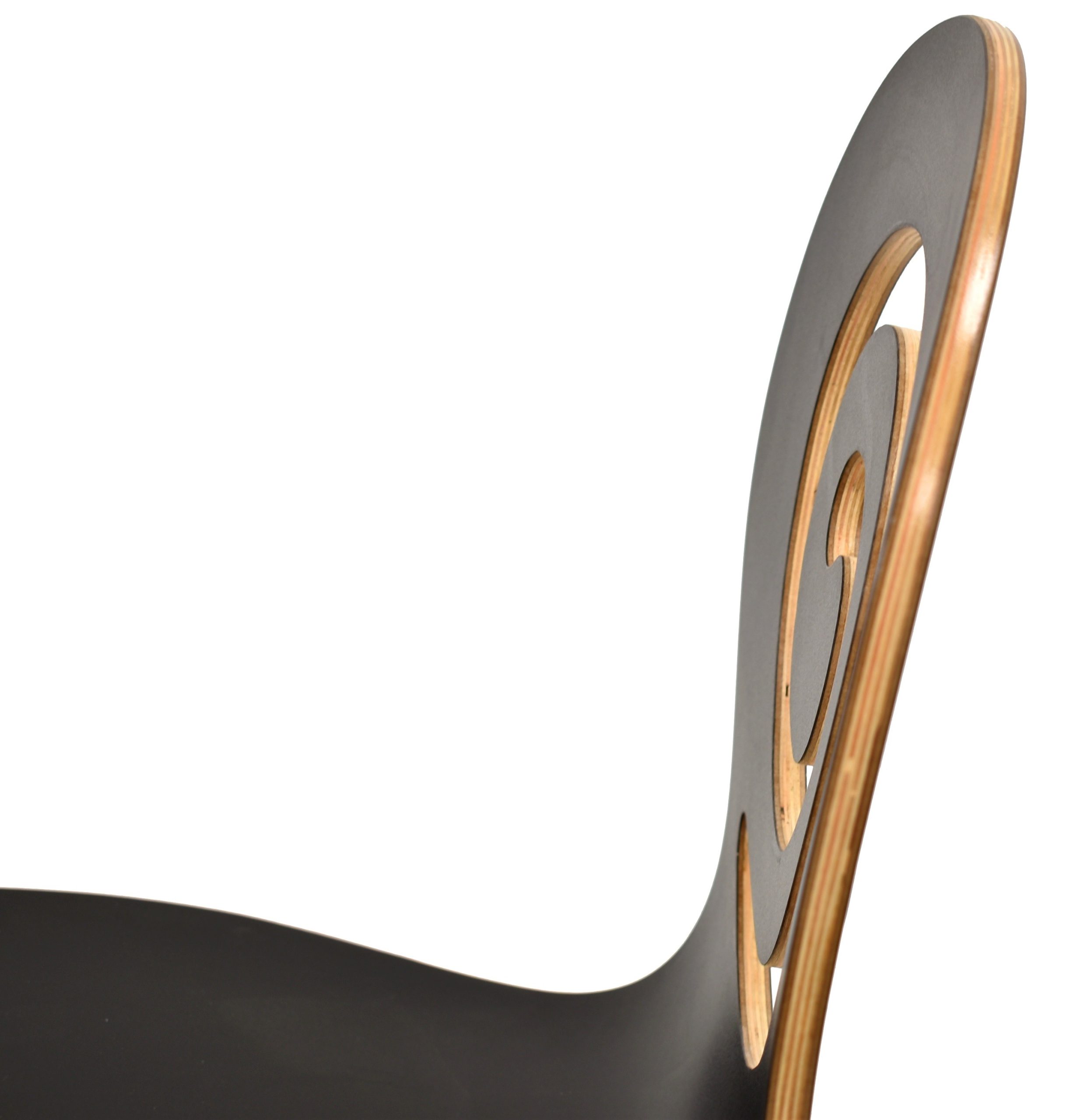 Silla PINSAPO, apilable, acero inoxidable, laminado negro