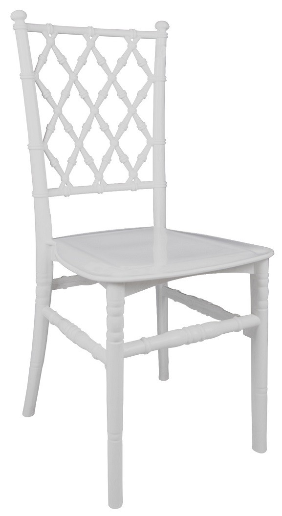 Silla TRENZA, apilable, polipropileno blanco