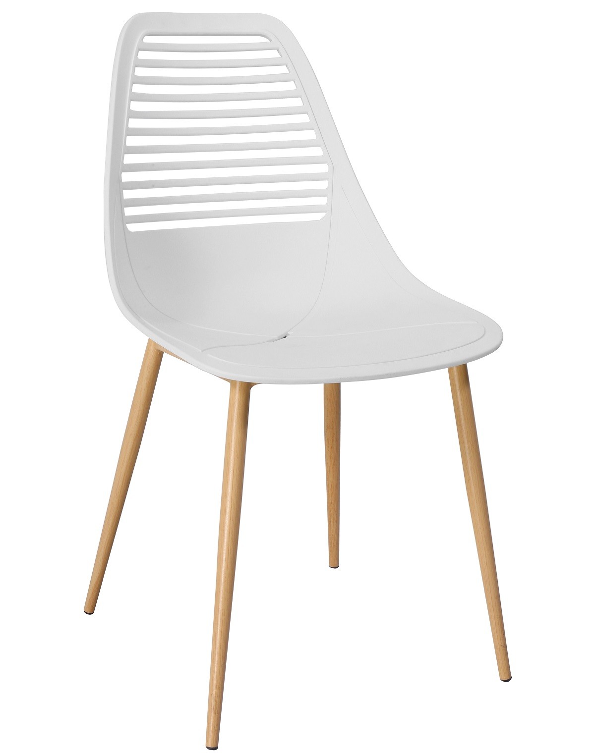 Silla UNCIBAY, metal, polipropileno blanco