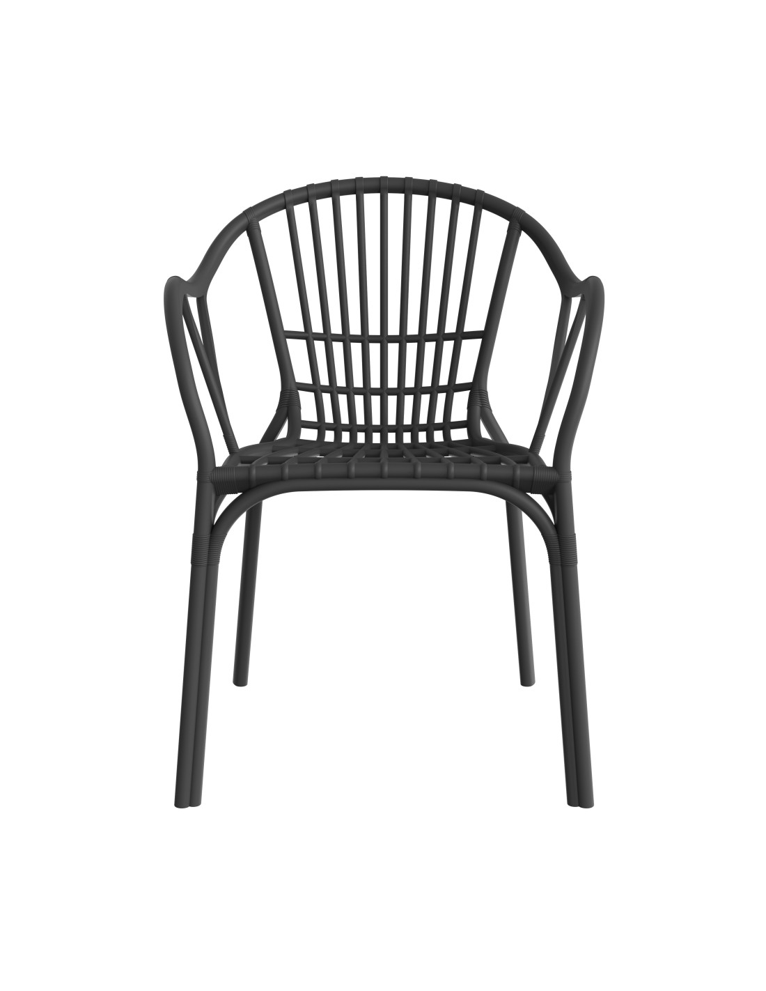 Sillón AMALFI, apilable, polipropileno antracita