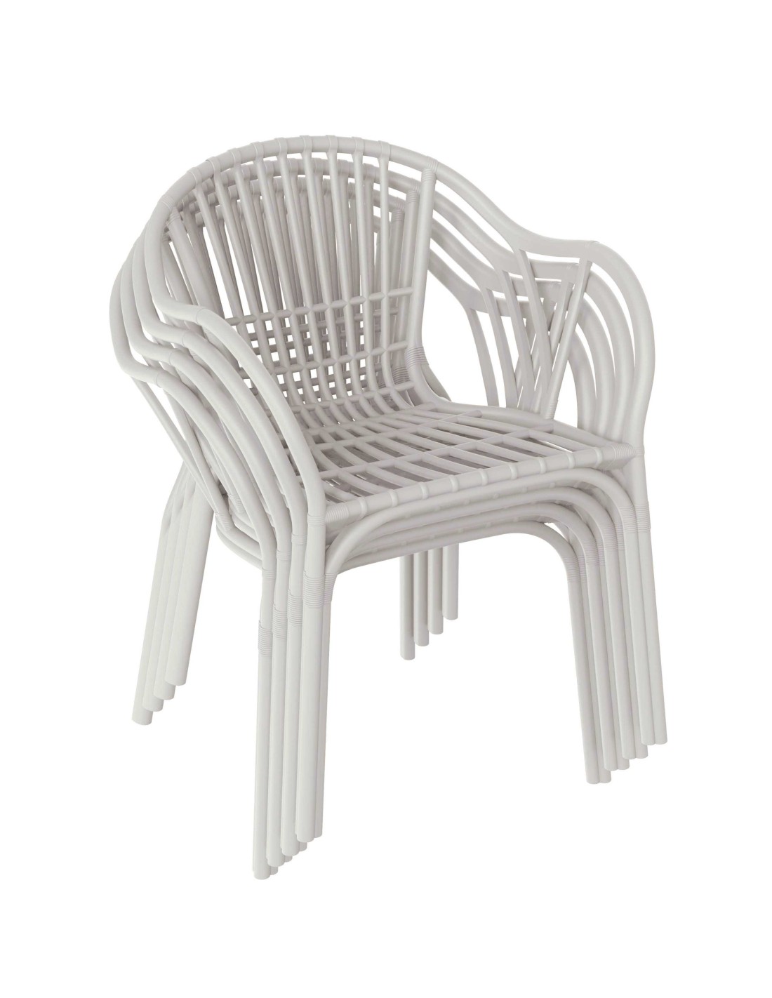 Sillón AMALFI, apilable, polipropileno gris pálido