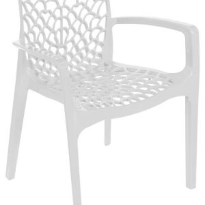 Sillón CAPRICHO, polipropileno blanco