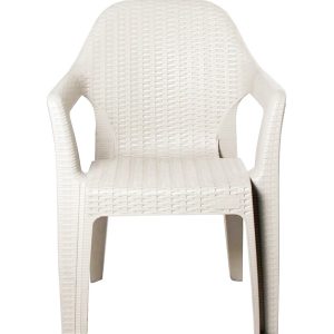 Sillón CIES, apilable, polipropileno blanco