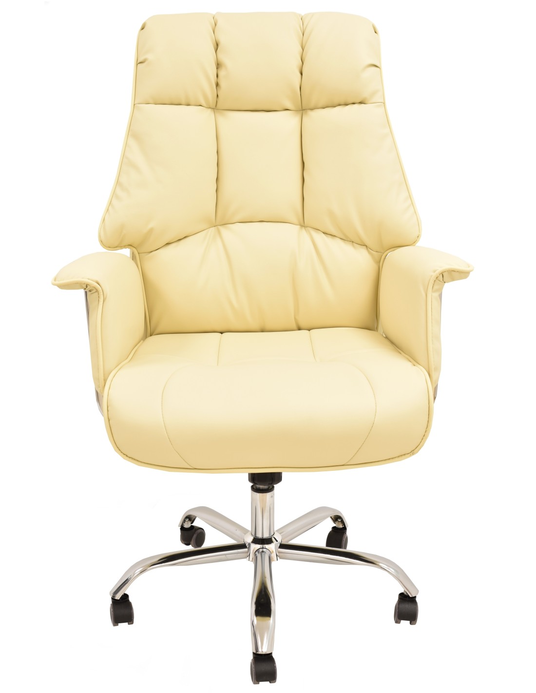 Sillón de oficina FIRENZE, alto, regulación de altura, mecanismo multifunción, similpiel beige