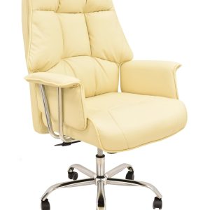 Sillón de oficina FIRENZE, alto, regulación de altura, mecanismo multifunción, similpiel beige