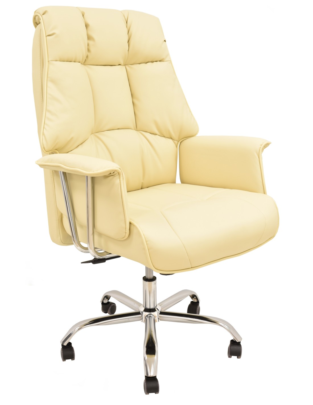 Sillón de oficina FIRENZE, alto, regulación de altura, mecanismo multifunción, similpiel beige