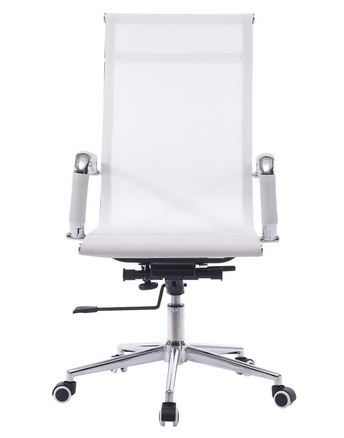 Sillón de oficina IGOR, alto, regulación de altura, basculante profundo, malla blanca