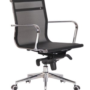 Sillón de oficina ZURICH, giratorio, malla negra