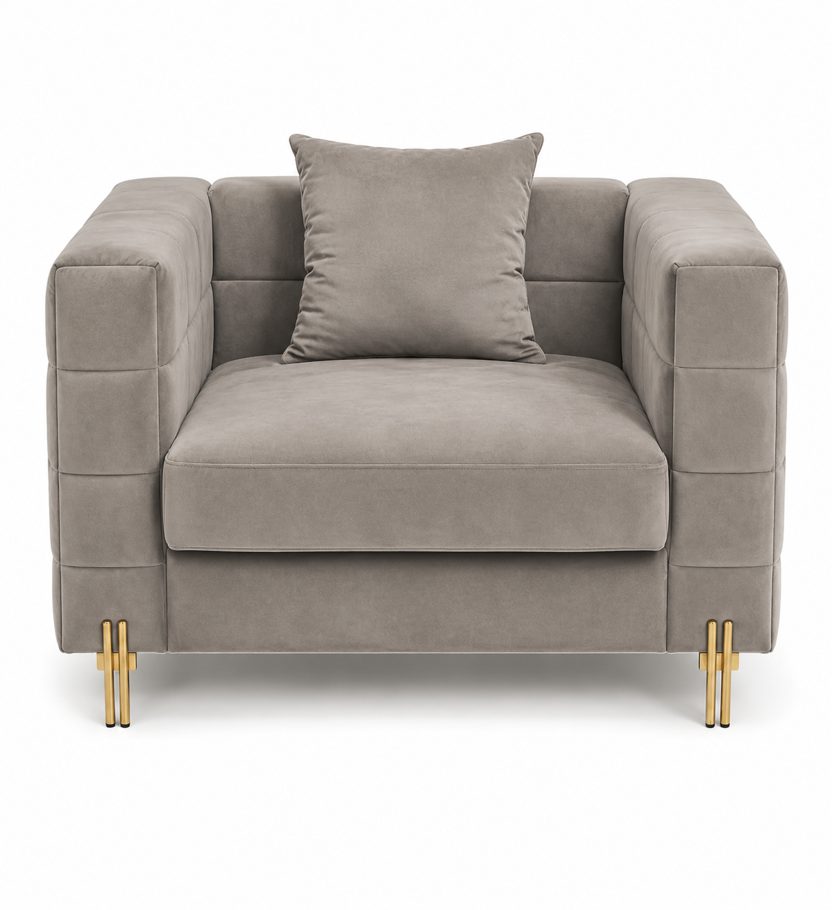 Sillón LARIOS, tejido velvet gris claro 25