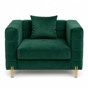 Sillón LARIOS, tejido velvet verde oscuro 42