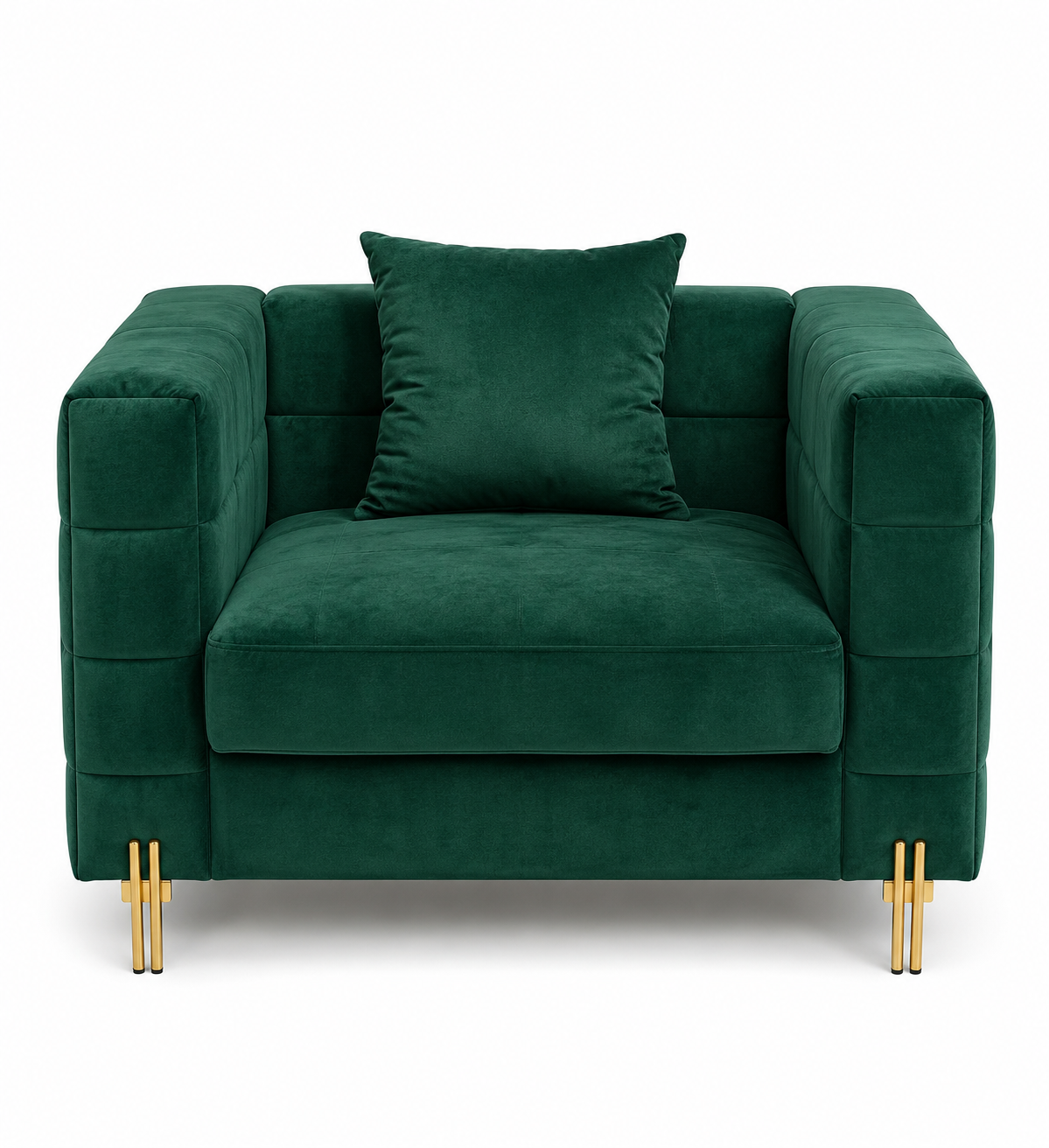 Sillón LARIOS, tejido velvet verde oscuro 42