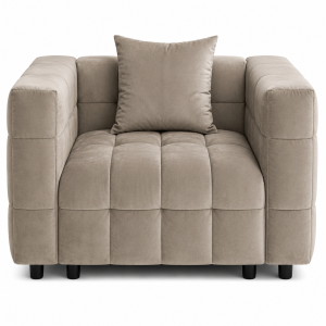 Sillón LORING, tejido velvet gris claro 25