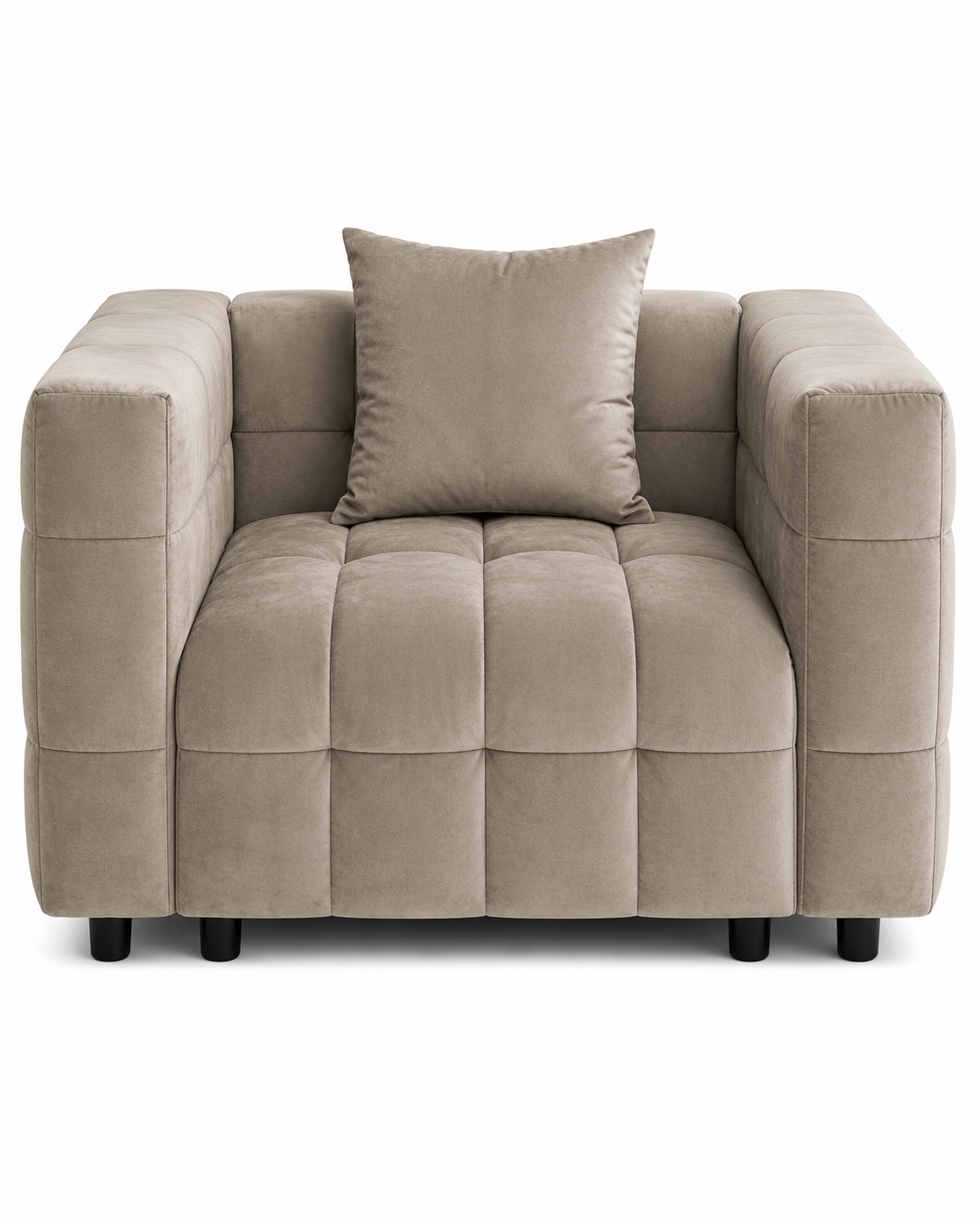 Sillón LORING, tejido velvet gris claro 25