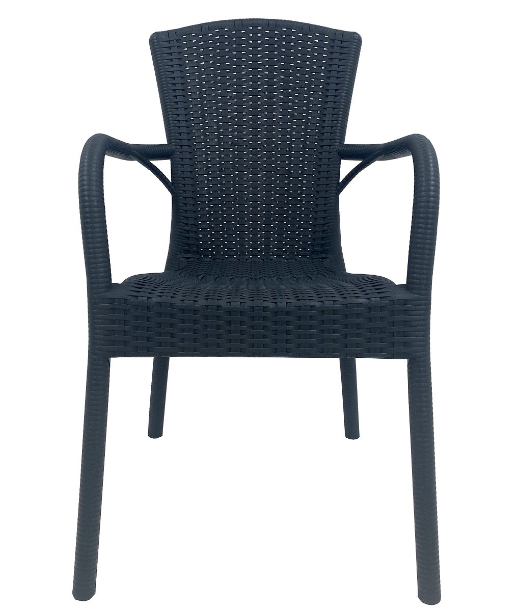 Sillón NESTOR, apilable, polipropileno antracita