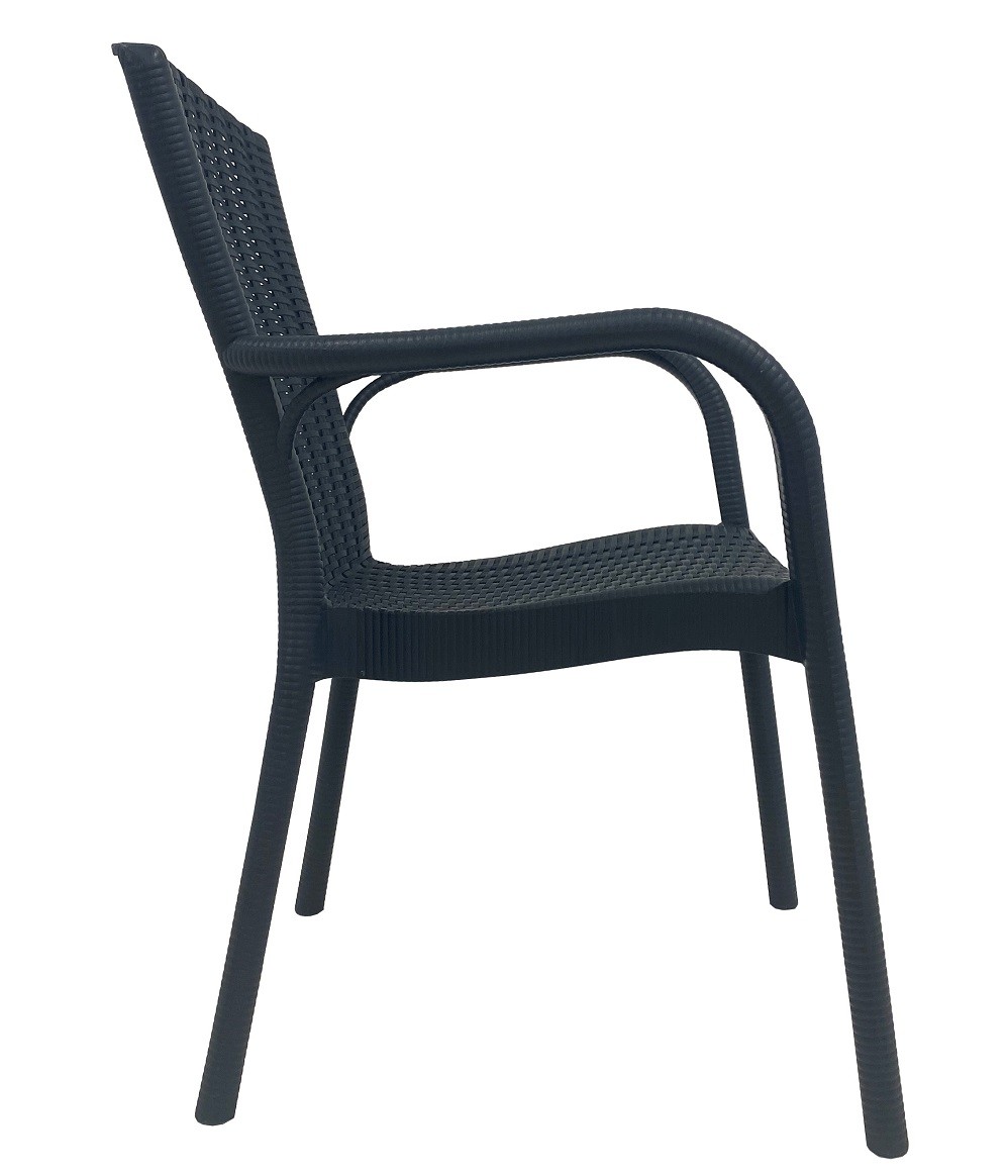 Sillón NESTOR, apilable, polipropileno antracita