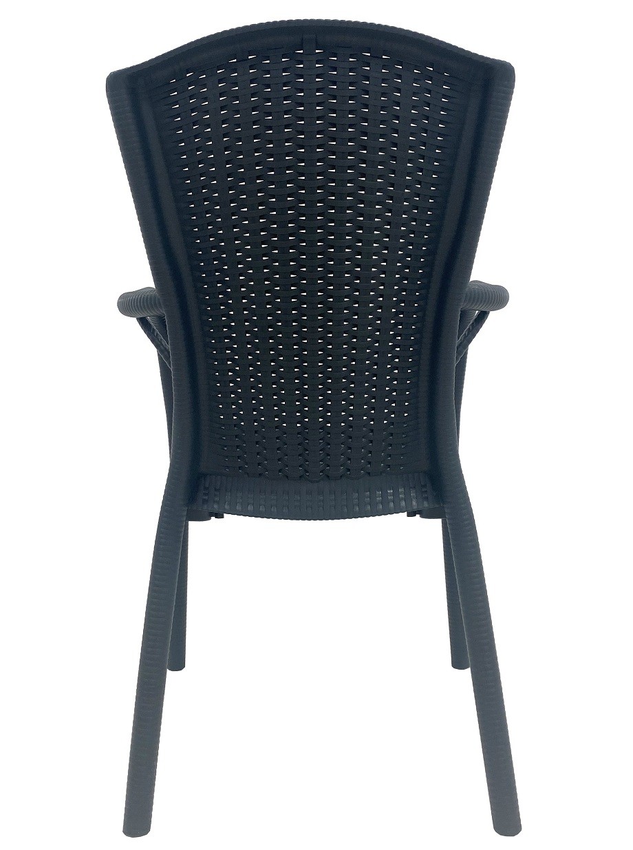 Sillón NESTOR, apilable, polipropileno antracita