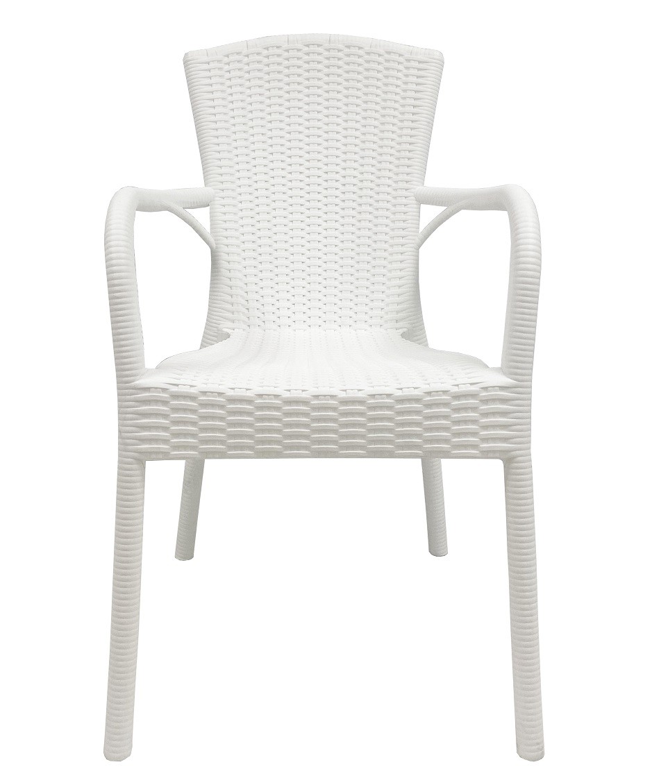 Sillón NESTOR, apilable, polipropileno blanco