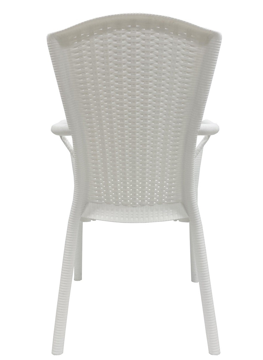 Sillón NESTOR, apilable, polipropileno blanco