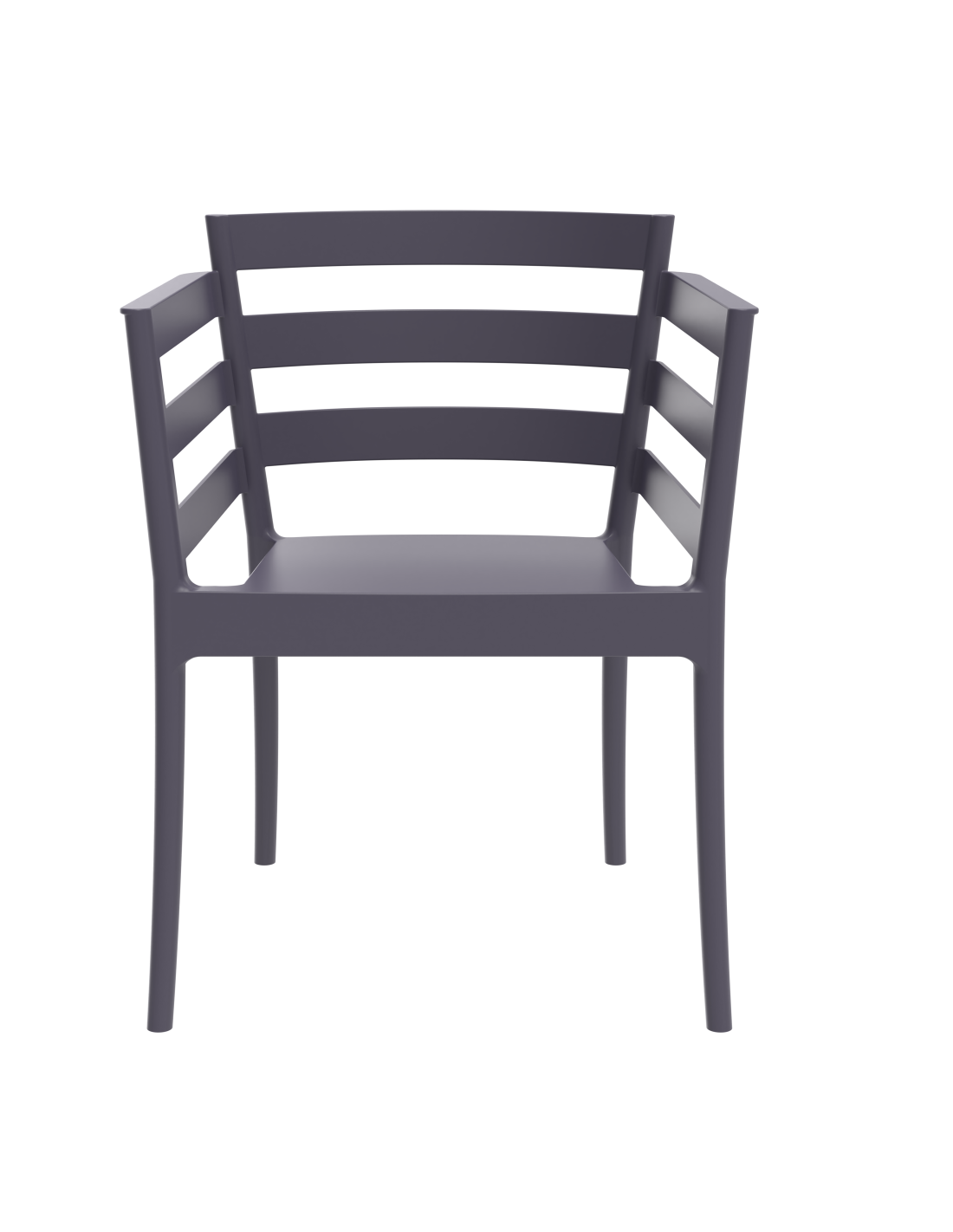 Sillón SALERNO, apilable, polipropileno antracita