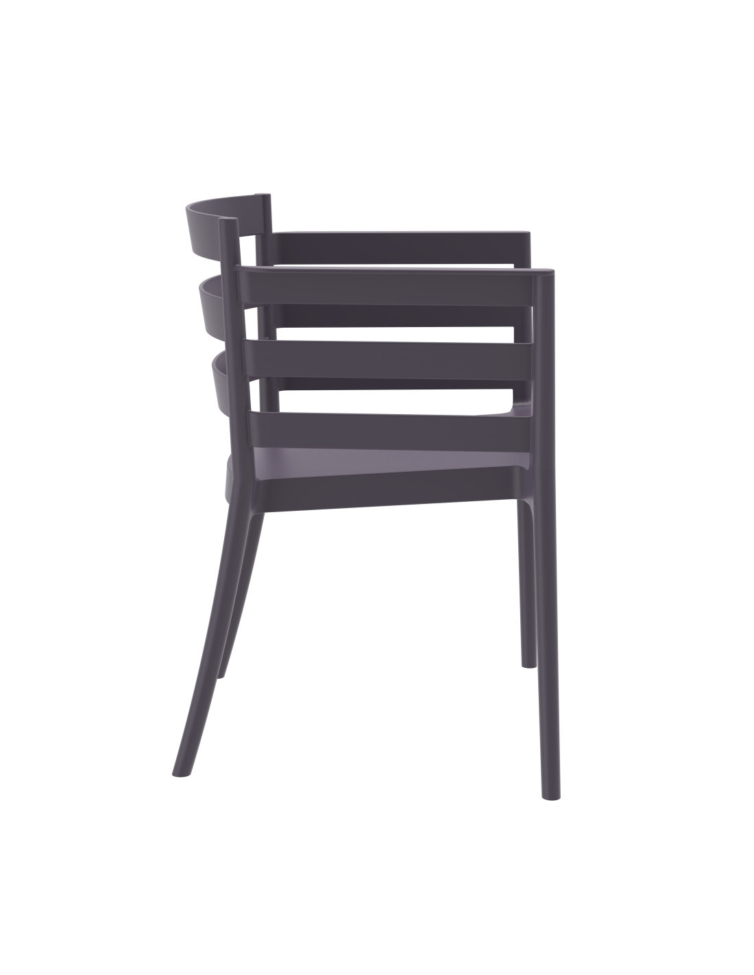 Sillón SALERNO, apilable, polipropileno antracita