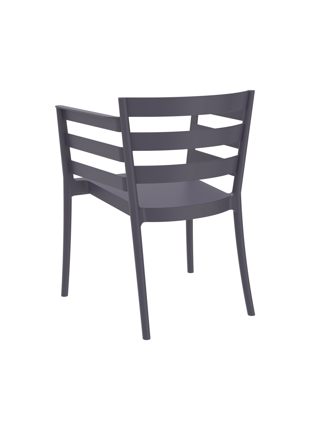 Sillón SALERNO, apilable, polipropileno antracita