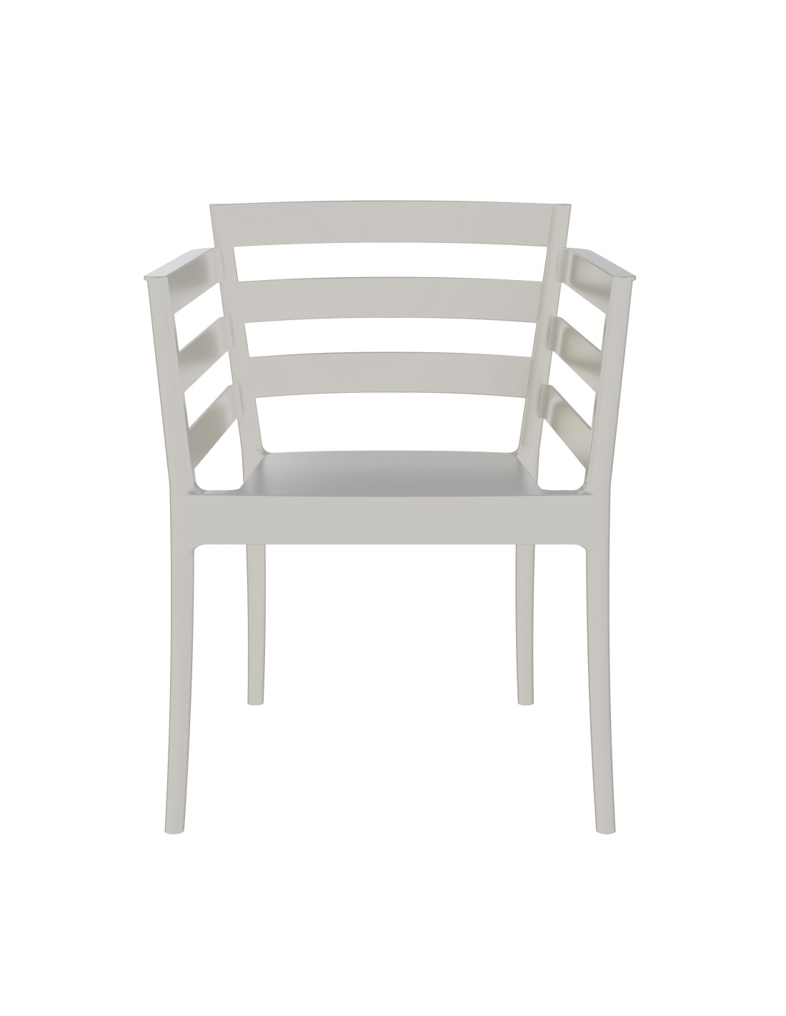 Sillón SALERNO, apilable, polipropileno gris pálido
