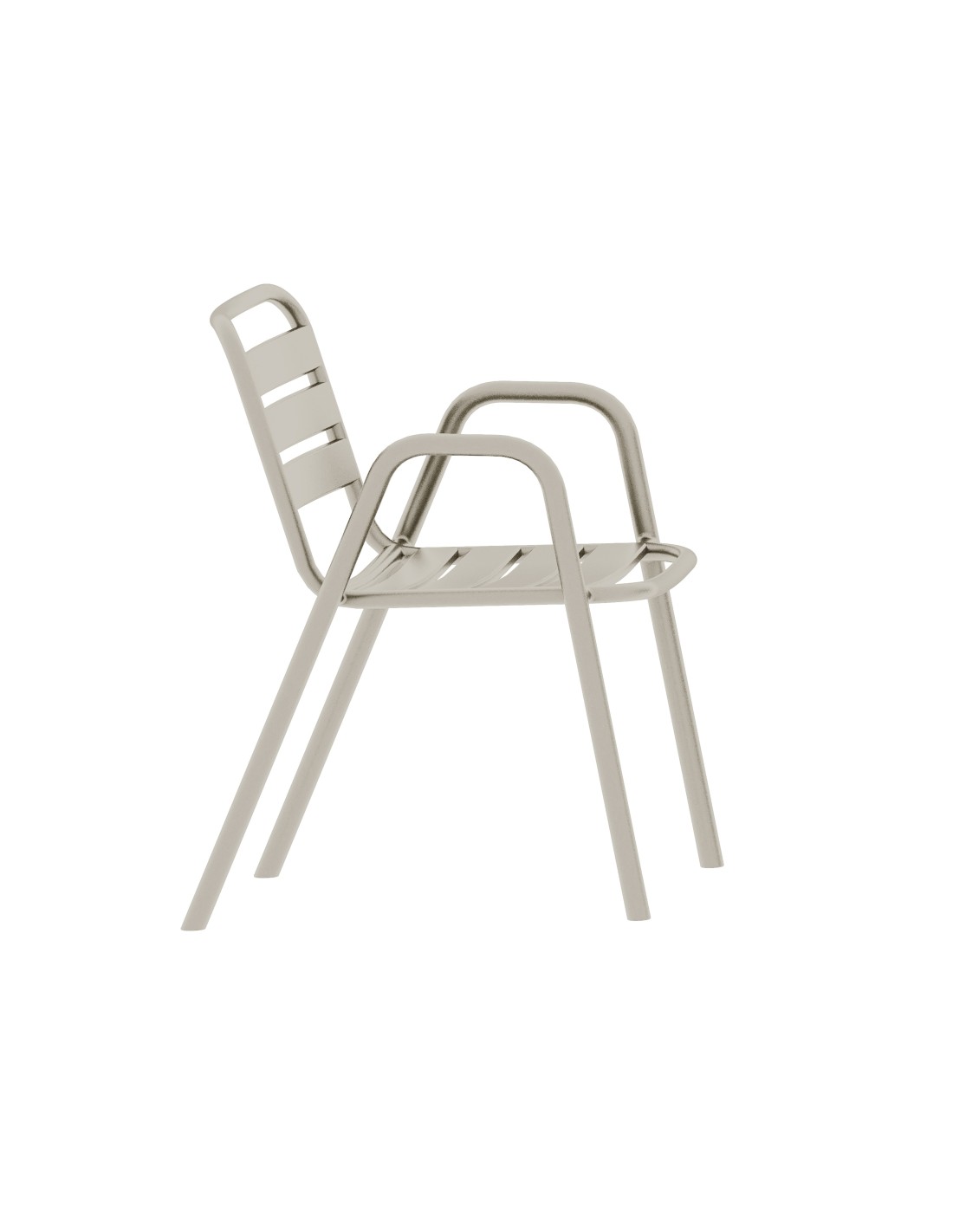 Sillón TROPICANA, apilable, polipropileno gris pálido