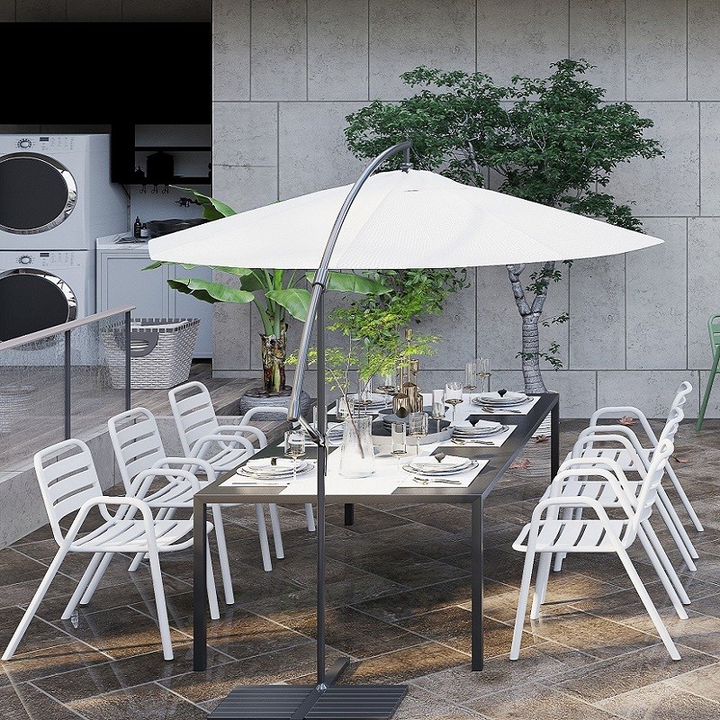 Sillón TROPICANA, apilable, polipropileno gris pálido